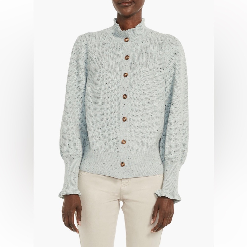 EUC NIC+ZOE Tea Time Vital puff-shoulder cardigan